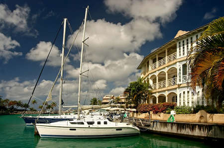 boats in a marina in Barbados