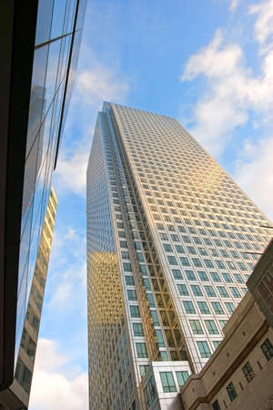 a ground view of buildingsの写真素材