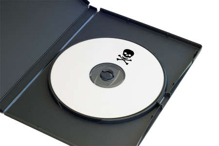 a pirated dvd with a clipping pathの写真素材