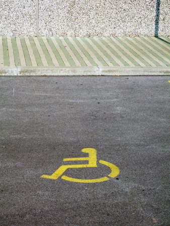 Parking place for invalid person in the cityの写真素材