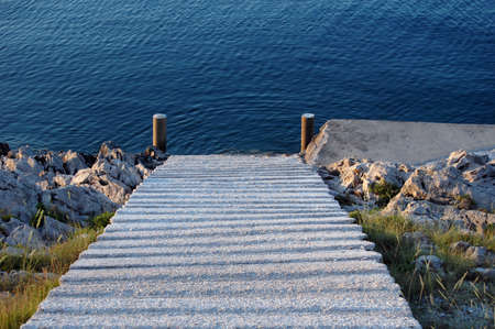 Path to the sea for boats and vesselsの写真素材