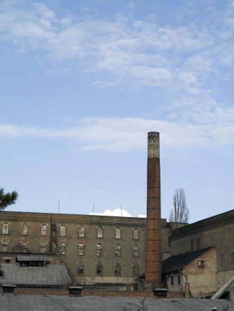 Old industrial plant on the city suburbの写真素材