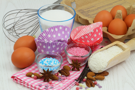 Selection of baking ingredientsの写真素材
