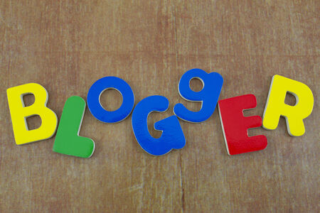 Blogger written with colorful letters