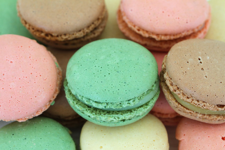 Colorful macaroons, close upの写真素材