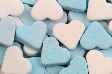 Mint sugar hearts, close upの写真素材