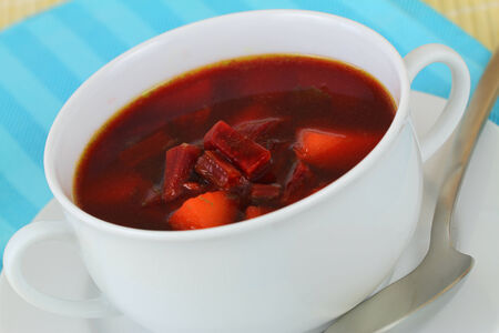 Beetroot soup, close upの写真素材