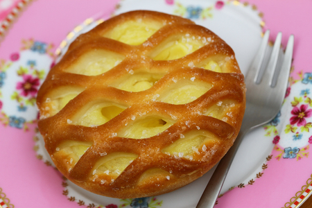 Custard pie, close upの写真素材