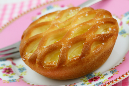 Custard pie, close upの写真素材