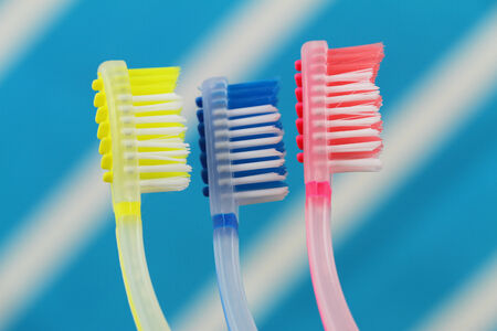 Colorful toothbrushesの写真素材