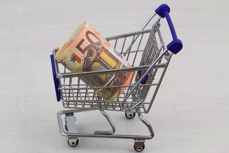 Concept of rising costs of shoppingの写真素材
