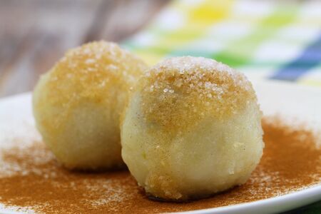 Sweet dumplings closeupの写真素材