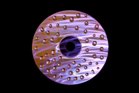 CD-ROM - Compact disc and water drops