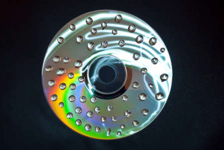 CD-ROM - Compact disc and water dropsの写真素材