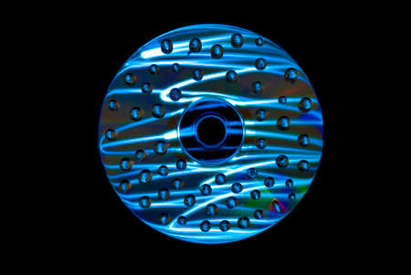 CD-ROM - Compact disc and water drops