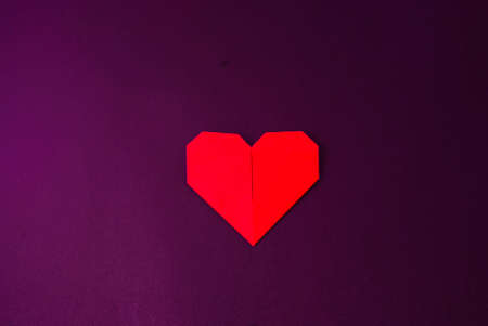 Origami heartの写真素材