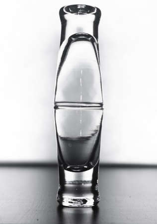 empty glasses on the table