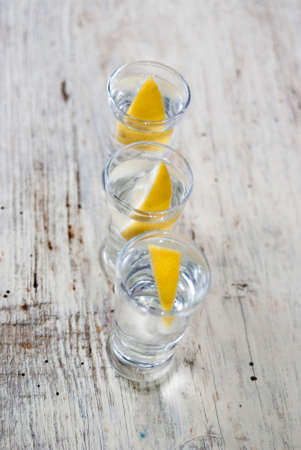 drink with vodka and lemonの写真素材