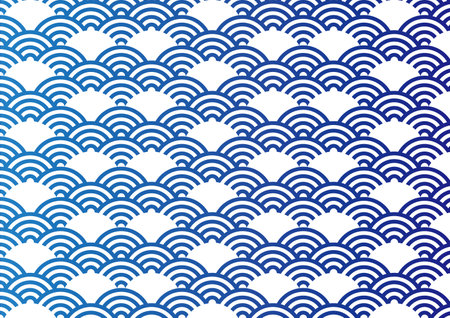 "It is an image for the background of the Japanese traditional crest, Aomi Wave."のイラスト素材