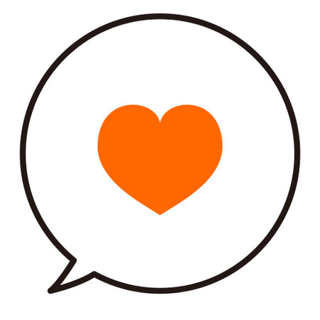 It is an illustration with a round heart drawn in the balloon.のイラスト素材