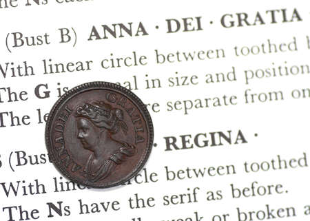 Rare Queen Anne Farthingの写真素材