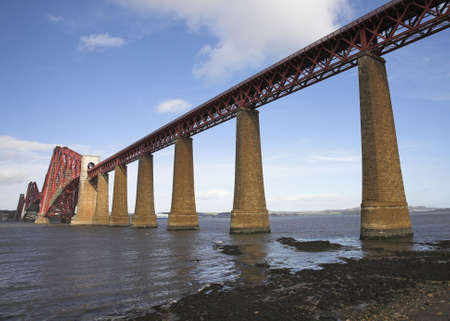 The Forth Rail Bridge in Scotlandの写真素材