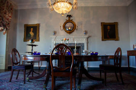 Bristol/UK 04/17/2010:  Interior view of the Georgian House Museum in Bristol. A historic house...