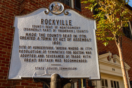 Rockville, MD, USA 11/23/2020: Rockville has been the county seat of Montgomery County, Maryland...