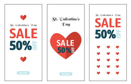 A banner for Valentine's Dayのイラスト素材