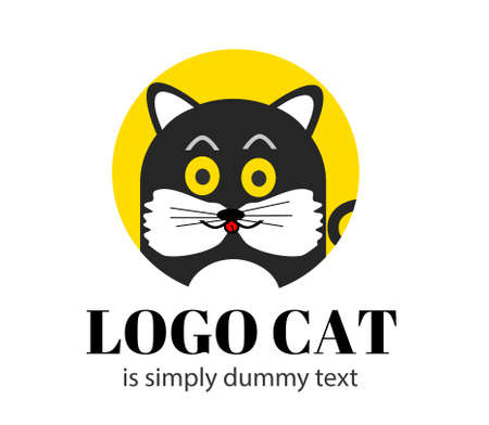Cat vector logo design. Vectorのイラスト素材