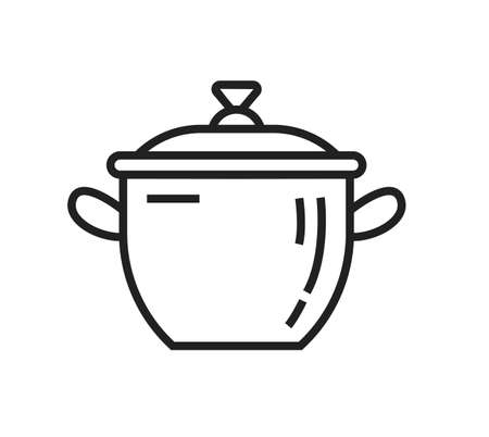 Icon pot. Vector illustration. Line style.のイラスト素材