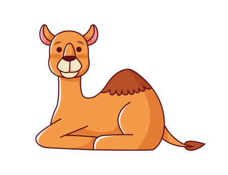 Cute camel, vector illustration of an animal.のイラスト素材