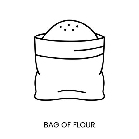 Sugar bag icon line in vector.のイラスト素材