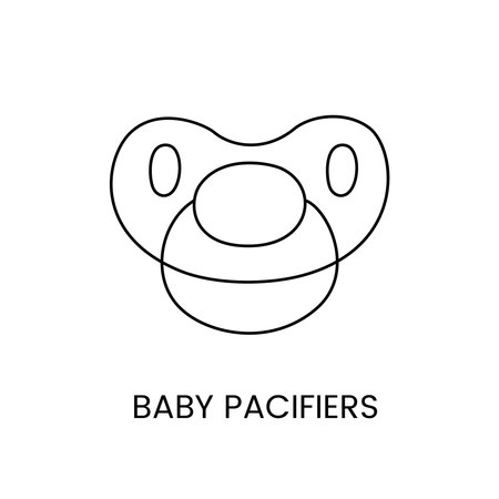 Baby nipple icon line in vector, illustration for online store of baby goods.のイラスト素材