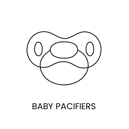 Baby nipple icon line in vector, illustration for online store of baby goods.のイラスト素材