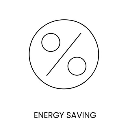 Line icon depicting energy conservation, energy saving in vector formatのイラスト素材