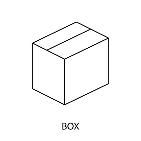 Storage conditions line icon vector for food packaging, box illustration.のイラスト素材