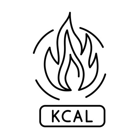 Calories line icon vector for educational materials about diabetesのイラスト素材