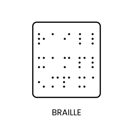 People with disabilities, vision problems, blindness and low vision line icon vectorのイラスト素材