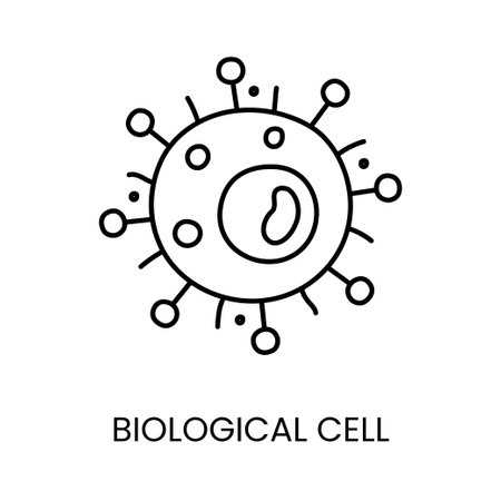 Biological cell line icon vector for educational materials about diabetes.のイラスト素材