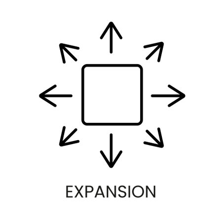 Extension vector line icon with editable strokeのイラスト素材