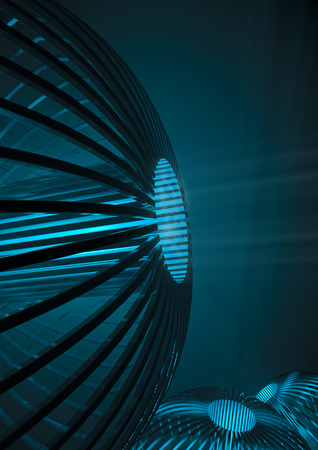 Sci-fi generators background  3D render of science fiction technologyの写真素材