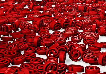 Email background  3D render of email symbolsの写真素材