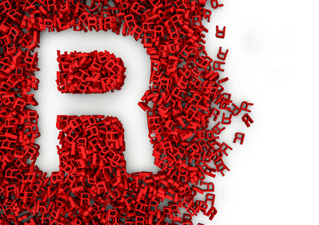 Void alphabet 3D  Letter shaped hole formed by thousands of smaller ones, easy to colorizeの写真素材