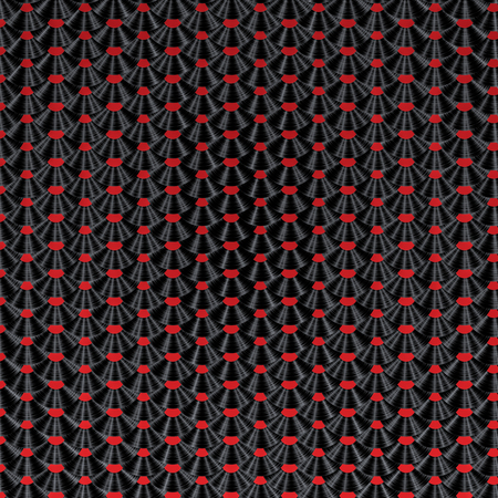Vinyl record pattern  3D render of vinyl records arranged in scale pattern