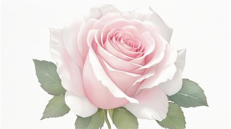 Pink rose isolated on white background.の素材