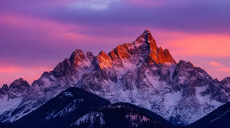 Beautiful sunset in the mountains.の素材