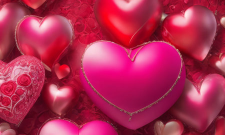 Hearts background, valentine's day background.の素材