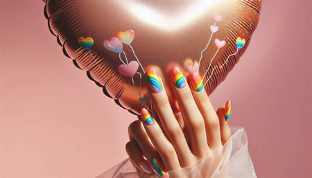 Woman's hand holding heart, heart disease awarenessの素材