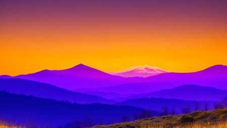 Beautiful view of the mountain. Mountain landscape. The beauty of nature.の素材